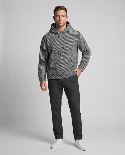 Unisex Oversize Strick Hoodie mit strukturiertem Waffel-Look & Kängurutasche Nord Taschen