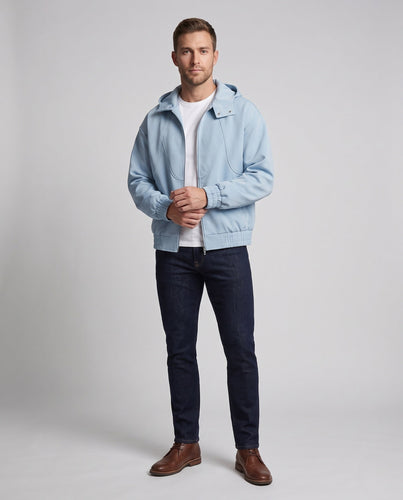 Herren Oversize Velours‑Optik Kapuzenjacke mit Zwei‑Wege‑Metallreißverschluss & elastischem Saum Nord Taschen
