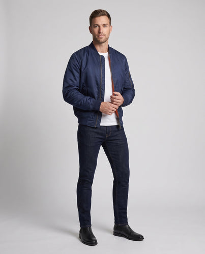 Herren Oversized Bomberjacke im MA‑1 Stil mit Utility-Ärmeltasche & gerippten Bündchen Nord Taschen