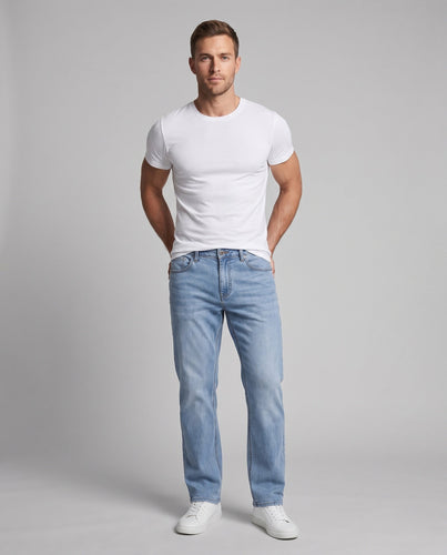 Herren Relaxed-Fit Denim-Hose mit extra weitem Bein und elastischem Komfortbund Nord Taschen