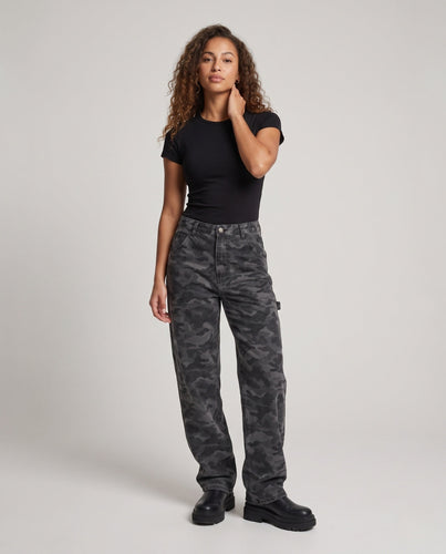 Damenmode Camouflage-Hose Nord Taschen
