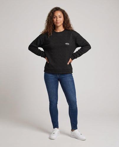 Damen Stylisches Sweatshirt mit Texturiertem Design Nord Taschen