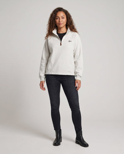 Damen Sport Fleece-Pullover mit Stehkragen Nord Taschen