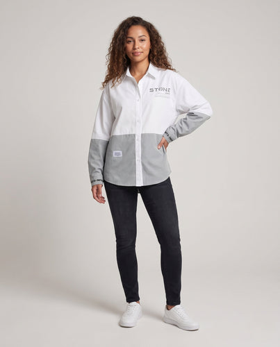 Frauen Plus Size Button-Down Hemd Nord Taschen