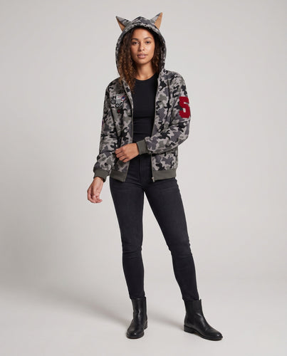 Frauen Urban Camouflage Hoodie Nord Taschen