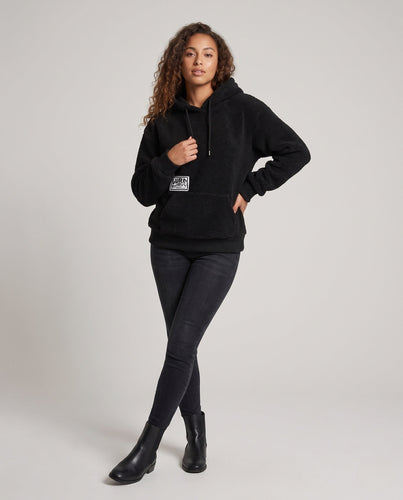 Damen weiches Fleece-Hoodie Nord Taschen