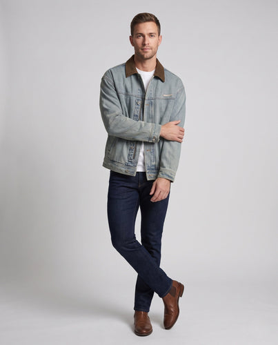 Herren Freizeit Denim Jacke Nord Taschen