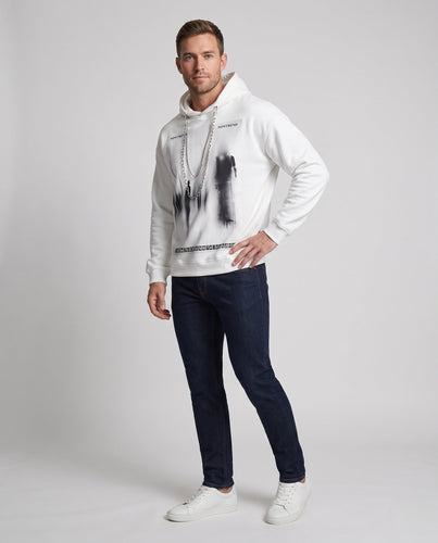 Herrenmode Hoodie mit kreativem Druck Nord Taschen