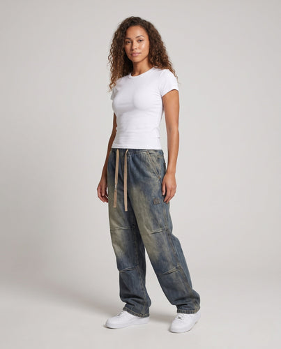 Damen Bequeme Jeans mit Elastischem Bund und Taschen Nord Taschen