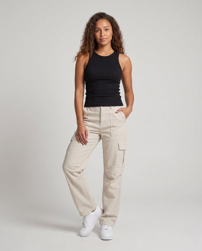 Damen Cargo-Hosen mit praktischen Seitentaschen und weitem Schnitt Nord Taschen