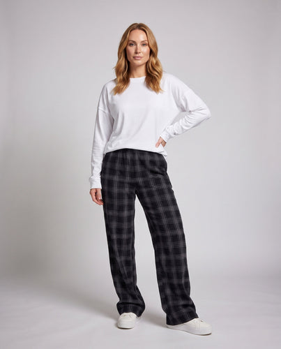 Damen Karottenhose mit Karomuster Nord Taschen
