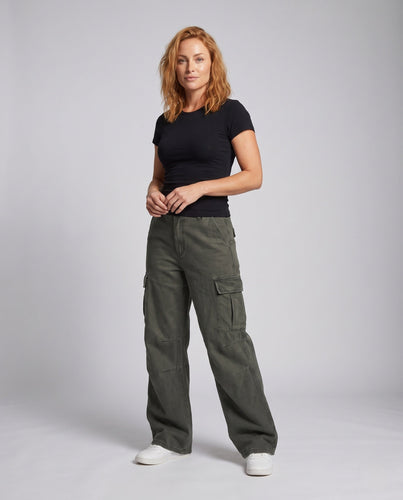 Damen Freizeit Cargo-Hose mit weit geschnittenem Nord Taschen