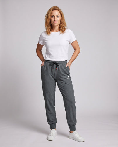 Frauen Freizeit Sporthose mit hoher Taille und elastischem Bund Nord Taschen