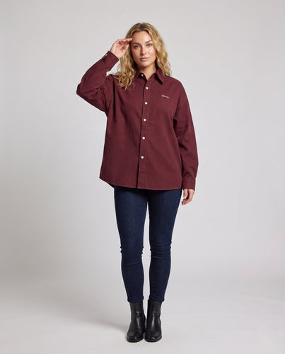 Damen Elegante und Weite Bluse Nord Taschen