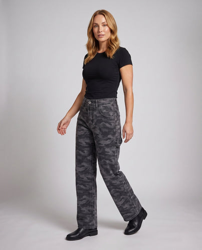 Frauen Modische Camouflage-Hosen Nord Taschen