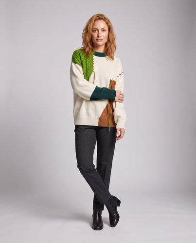 Damen Oversized Strickpullover Nord Taschen