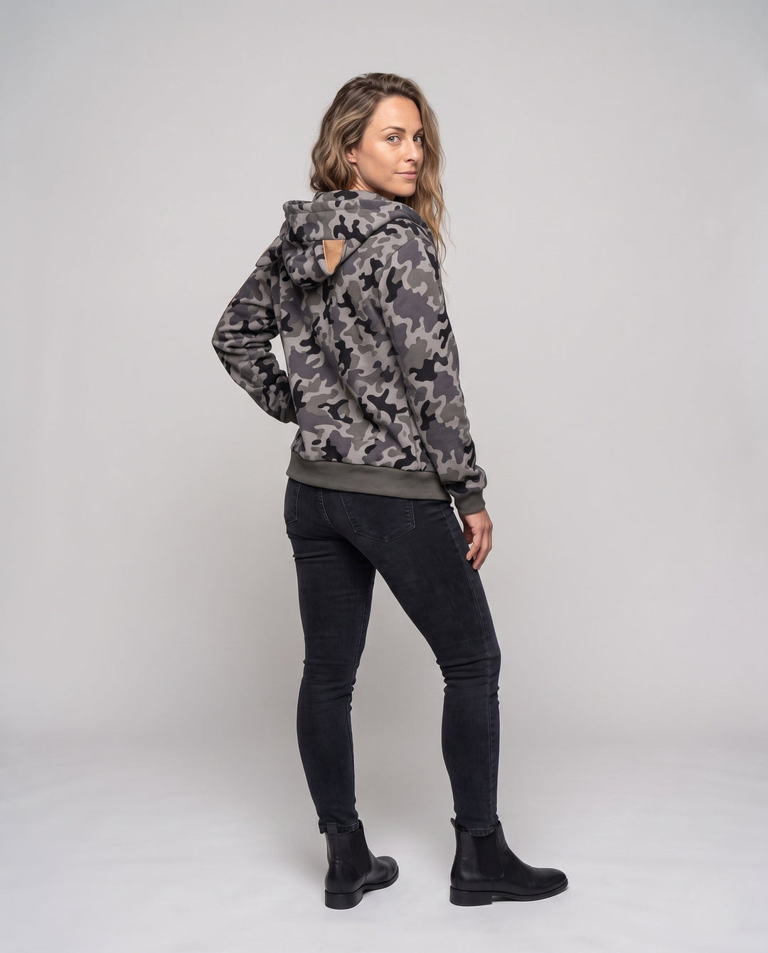 Damen Urban Camouflage Hoodie Nord Taschen