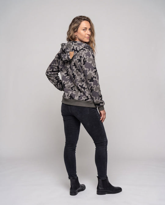 Damen Urban Camouflage Hoodie Nord Taschen