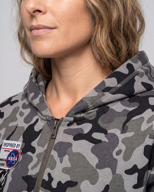 Damen Urban Camouflage Hoodie Nord Taschen