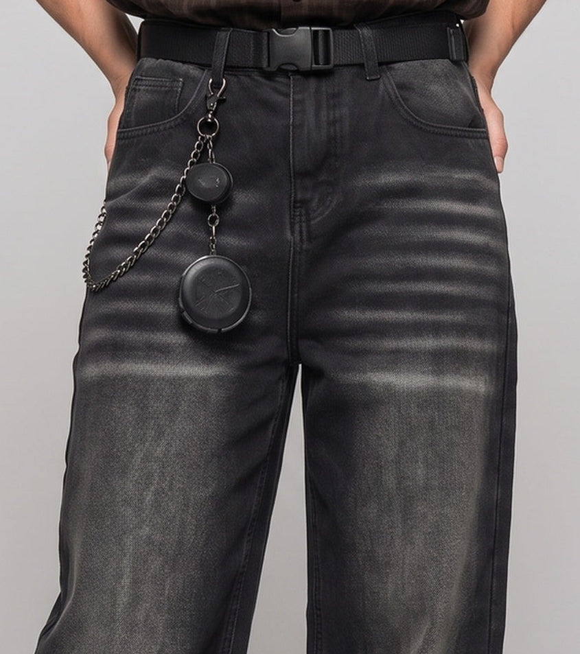 Frauen Weitgeschnittene Jeans mit Extravaganten Applikationen Nord Taschen