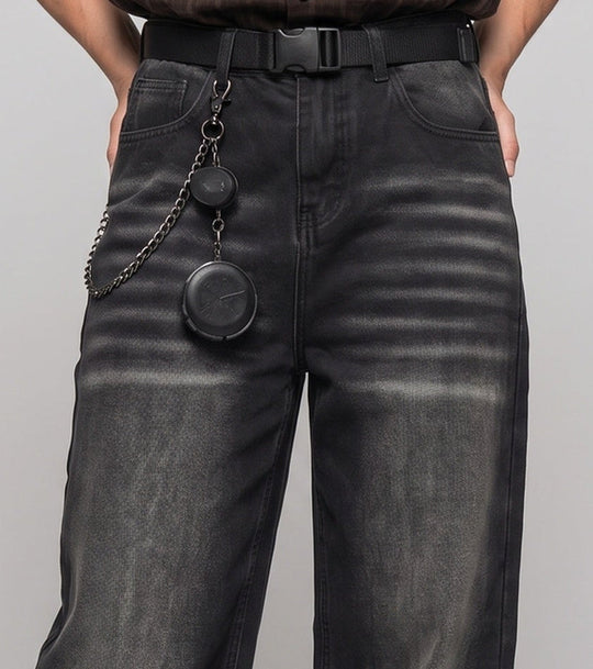 Frauen Weitgeschnittene Jeans mit Extravaganten Applikationen Nord Taschen