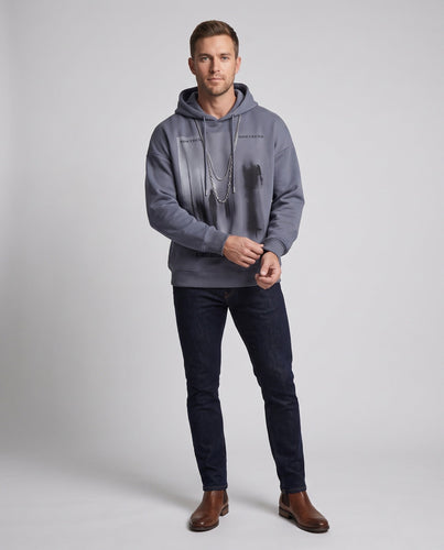 Herren stilvoller Kapuzenpullover mit kreativem Druck Nord Taschen