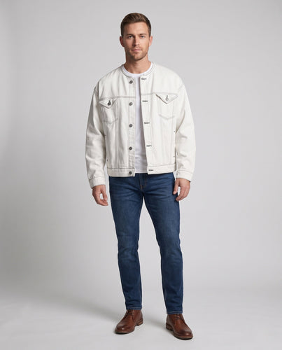 Herren Übergrößen Denim Jacket Nord Taschen
