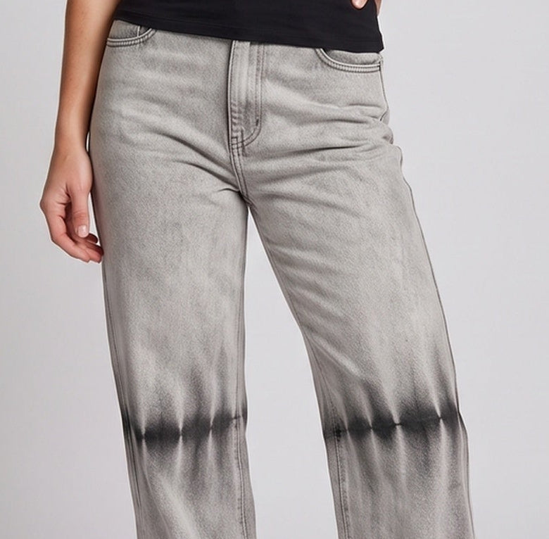 Unisex Weite Bein Denim-Hosen Nord Taschen