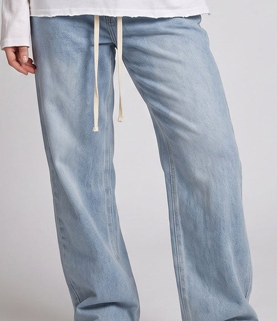 Damen Weitgeschnittene Denim-Hose Nord Taschen