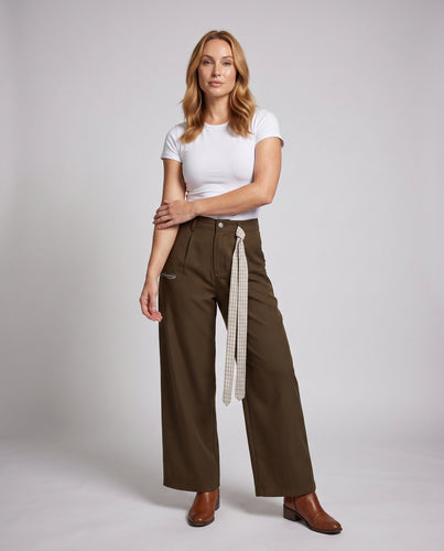 Damen Weitgeschnittene Hose Nord Taschen
