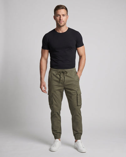 Herren Cargo-Hose mit elastischem Bund und Seitentaschen Nord Taschen