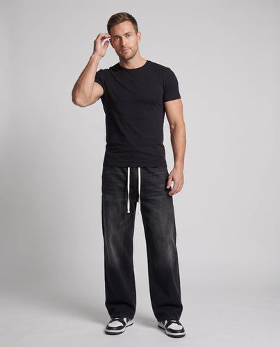 Herren Casual Weite-Bein Jeans Nord Taschen
