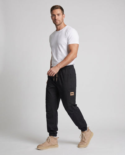 Herren modische Cargo-Hosen mit elastischem Bund und praktischen Seitentaschen Nord Taschen