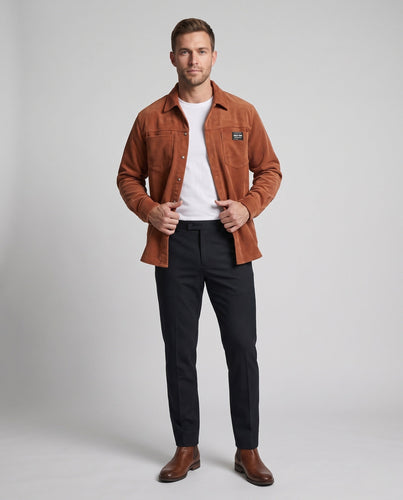 Herren Strukturierte Baumwolljacke Nord Taschen