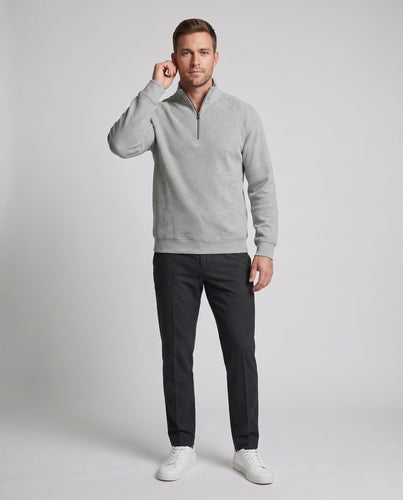 Herren Urbaner Stehkragenpullover mit Reißverschluss Nord Taschen