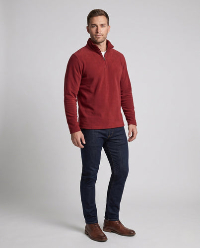 Herren Weiche Fleecejacke mit Stehkragen Nord Taschen