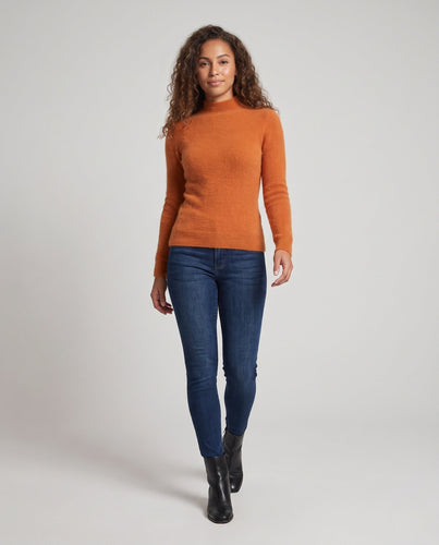Damen Feiner Kurzrollkragenpullover in Angora‑Optik mit extrafeinem Flauschfinish Nord Taschen