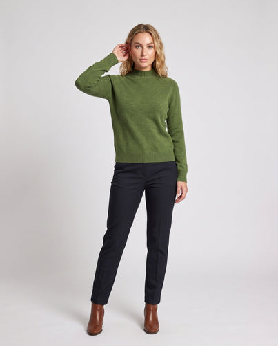 Damen Feinstrickpullover mit kurzem Stehkragen, weicher Kaschmir‑Optik und kastiger Silhouette Nord Taschen