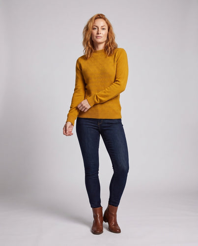 Frauen Flauschiger Mockneck Pullover aus Mohair-Mix mit offener Herzstruktur Nord Taschen