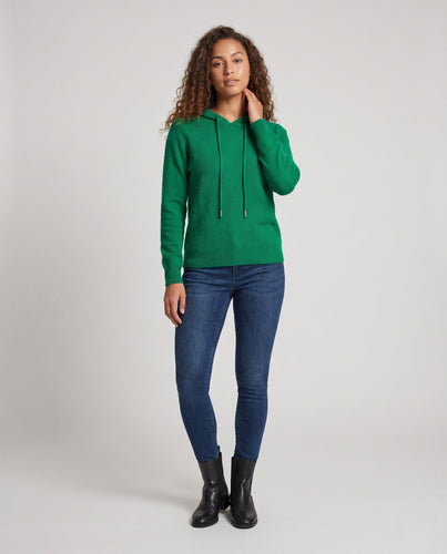 Damen Kapuzen‑Feinstrickpullover mit Kaschmir‑Optik und Ajour‑Diamantstruktur Nord Taschen