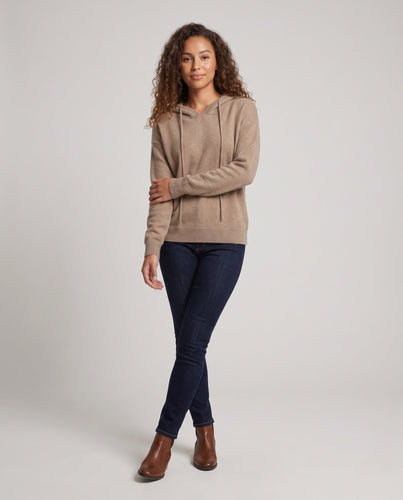 Damen Kapuzenpullover aus feinem Kaschmir‑Look mit lockerer Feinstrick‑Silhouette Nord Taschen