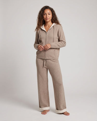 Damen Kapuzen‑Strickjacke mit Zweiwege‑Reißverschluss, Kängurutaschen und kaschmirähnlicher Weichheit Nord Taschen