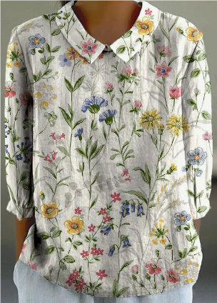 Sommerbluse mit Blumenmuster Elegante Kurzarmbluse für Den Alltag | Blusen für Festlich & Freizeit