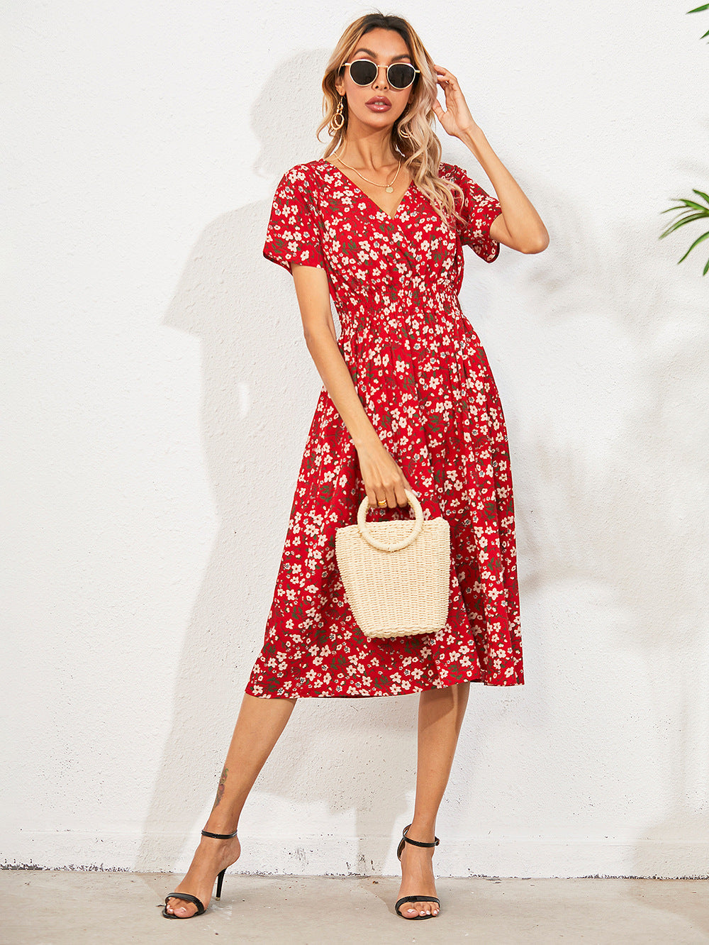 Floral Elegante Sommerkleider Damen