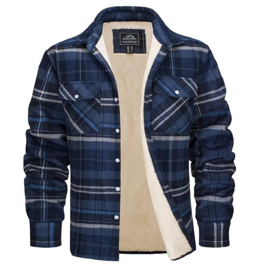 Herren Sherpa gefütterte Karo Hemdjacke