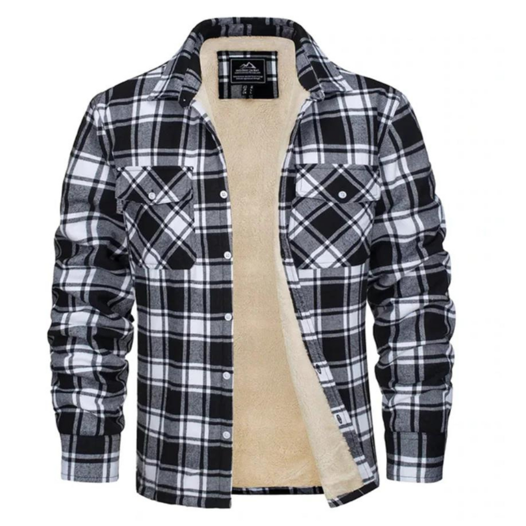 Herren Karierter Winterjacke - Gemütlich gefüttert
