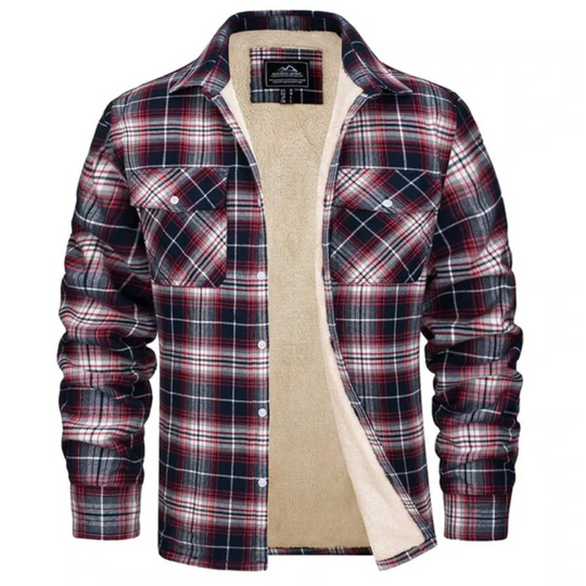 Herren Sherpa gefütterte Karo Hemdjacke