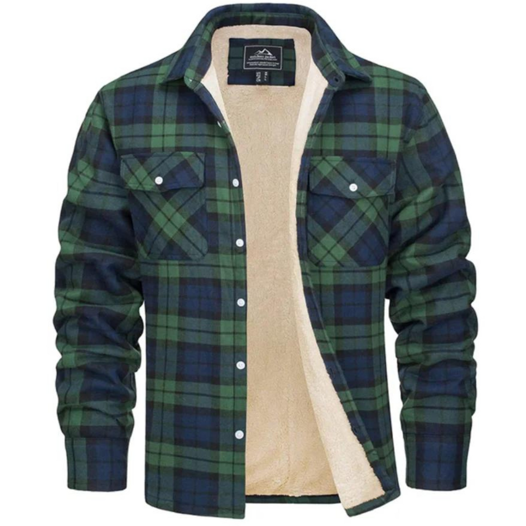 Herren Sherpa gefütterte Karo Hemdjacke