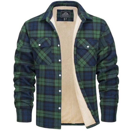 Herren Karierter Winterjacke - Gemütlich gefüttert