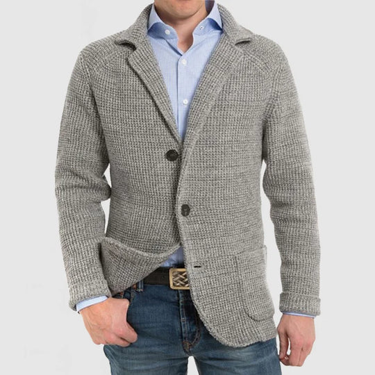 Herren Strickblazer mit zwei Knöpfen - Arvani